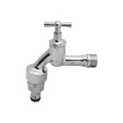 Tap valve 1/2&quot; polished, chrome-plated Pipe ventilation, non-return valve