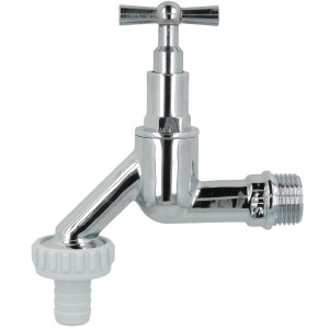 Draw-off tap for square drive 1/2" with hose screw connection