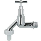 Draw-off tap for square drive 1/2&quot; with hose screw connection