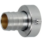 Hose screw connection 1&quot;IT x 3/4&quot; chrome-plated brass