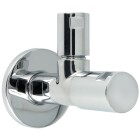 Design angle valve Classic-line, 1/2&quot; chrome, with compr. fitting + rosette