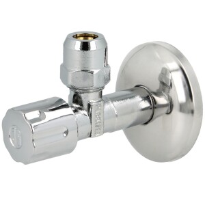 OEG Angle valve chrome-plated 1/2" x 10 mm self-sealing DN 15