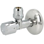 OEG Angle valve chrome-plated 1/2&quot; x 10 mm self-sealing DN 15