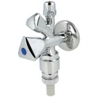 Combination angle valve 3/8&quot; polished PA tested, self-sealing