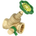 Angle-seat valve 3/8&ldquo; IT no DVGW with drain with rising stem