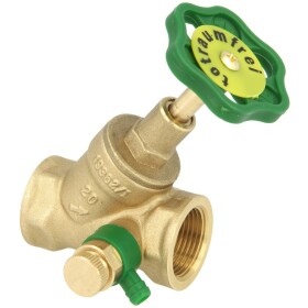 Angle-seat valve 1" IT no DVGW with drain with...