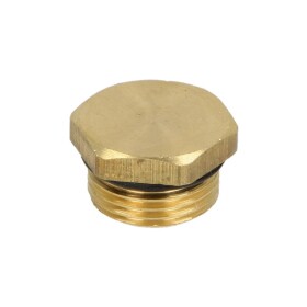 Drain plug with O-ring, 3/8&quot; brass, for valves as of...