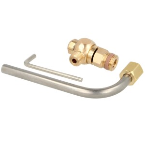 Sampling valve ¼" with bent sampling pipe