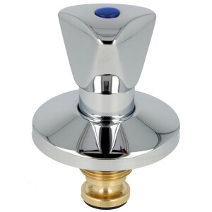 Top for concealed valve, chrome-plated 3/4" - cold/blue handle 4201