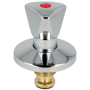 Top for concealed valve, chrome-plated 3/4" - hot/red handle 4201