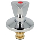 Top for concealed valve, chrome-plated 3/4&quot; - hot/red handle 4201