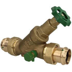 Free-flow valve, with drain press connection Viega 35 mm