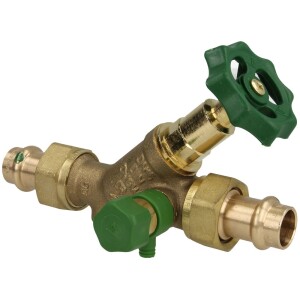 Free-flow valve, with drain press connection Viega 54 mm