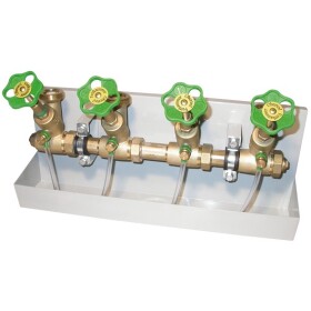 Branch distributor 1" with drain pipe Quadruple...