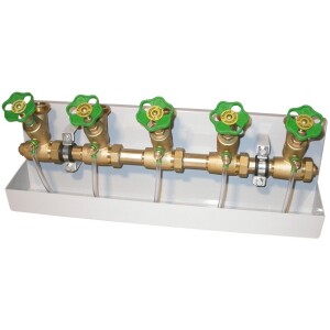 Branch distributor 1" with drain pipe Fivefold distribution