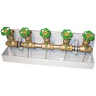 Branch distributor 1&quot; with drain pipe Fivefold distribution