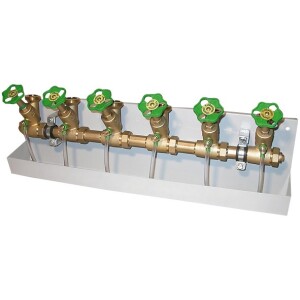 Branch distributor 1" with drain pipe Sixfold distribution
