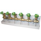 Branch distributor 1&quot; with drain pipe Sixfold distribution