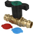 Brass tap water ball valve, 18 mm &Oslash; contour V - M - SA, T-handle