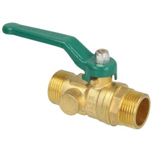Ball valve DVGW, ET 3/4" x 75 mm, DN 15 with long handle, DIN EN-13828, CW 617-M