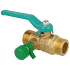 Ball valve DVGW, ET 1&quot; x 80 mm, DN 20 with long lever, CW 617-M