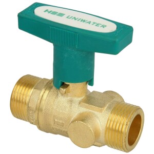 Ball valve DVGW, ET 1 1/2"x110 mm, DN 32 ISO-T-handle, DIN EN-13828, CW 617-M