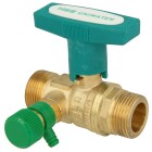 Ball valve DVGW, ET 1&quot; x 80 mm, DN 20 ISO-T-handle, with drain CW 617-M