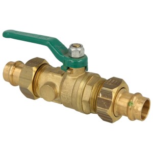 Ball valve DVGW DN 15xViega-press c.15mm with long lever, DIN EN-13828, CW 617-M