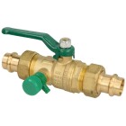 Ball valve DVGW DN25xViega-pressc. 28 mm with long lever, with drain CW 617-M