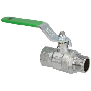 Ball valve - DVGW, 3/4" IT/ET, DN 20, 40bar, steel lever