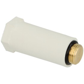 Protection plug white 1/2" with brass thread