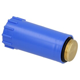 Protection plug 3/4", blue with brass thread