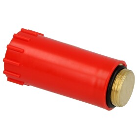 Protection plug 3/4", red with brass thread