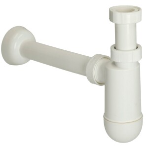 Bottle siphon 1 1/4" NW 32 mm, white