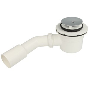 Shower drain for Ø 52 mm 821/50 Plastic, chrome plated with drain elbow