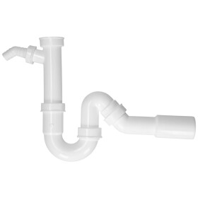 Universal drain trap 1 1/2&quot; with con. Output width...