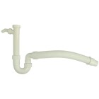 Pipe drain trap 1 1/2&quot; with connection flexible, RW 40/50 mm, white