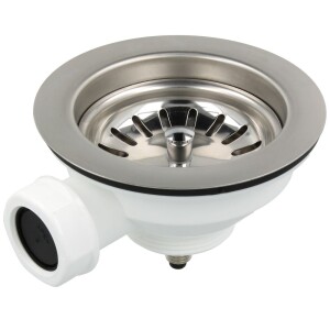 Sink sieve plug 3 1/2" Ø 114 mm - G 1 1/2" with outlet 1"