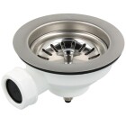 Sink sieve plug 3 1/2&quot; &Oslash; 114 mm - G 1 1/2&quot; with outlet 1&quot;