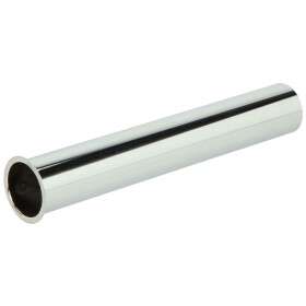 Wall pipe with flanged rim 32 x 190 mm, chrome