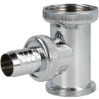 Siphon intermediate piece, connection 1 1/4&quot; x 1 1/4&quot;, chrome-plated brass