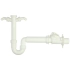 Odour trap for sinks in 1&frac12;&quot; x 50 mm PP backwater valve, double hose connection