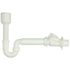 Tubular siphon for urinals/sinks with backwater valve acc. to DIN 13562
