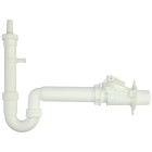 Tubular odour trap 1&frac12;&quot; x 50 mm backwater valve/wall bracket for devices