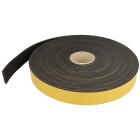Cellular rubber strips, black 20 mm x 4 mm x 10 m