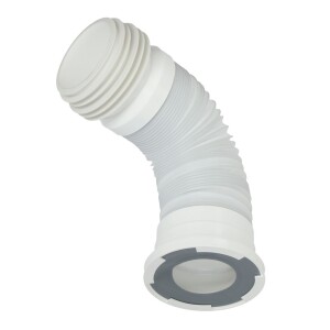 WC connection tube, flexible, DN 100 plastic, pluggable, glueable