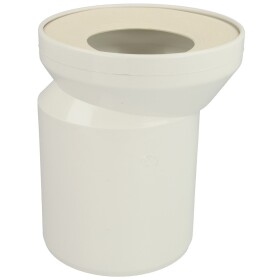 Raccord WC excentré DN 100 - 15mm blanc-alpin