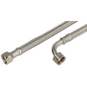 90° elbow connecting hose 300 mm 3/8" nut x 3/8" nut (DN 8)