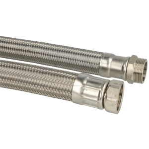 Connection hose 500 mm (DN 32) 1 1/4" ET x 1 1/4" nut stainless steel
