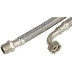 Stainless steel connection hose 300 mm 1/2&quot; ET x 1/2&quot; nut (bend) (DN 13)